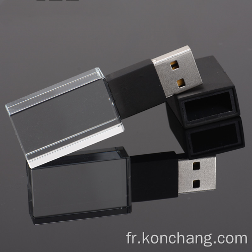 Clé USB en verre noir